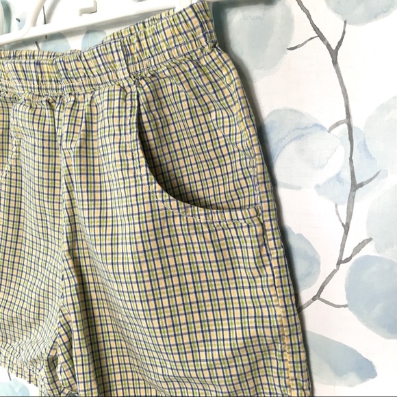 3 for $15 Painting Red Rhinos Kids Yellow Green Blue Stripe Plaid Check Shorts - Picture 3 of 8